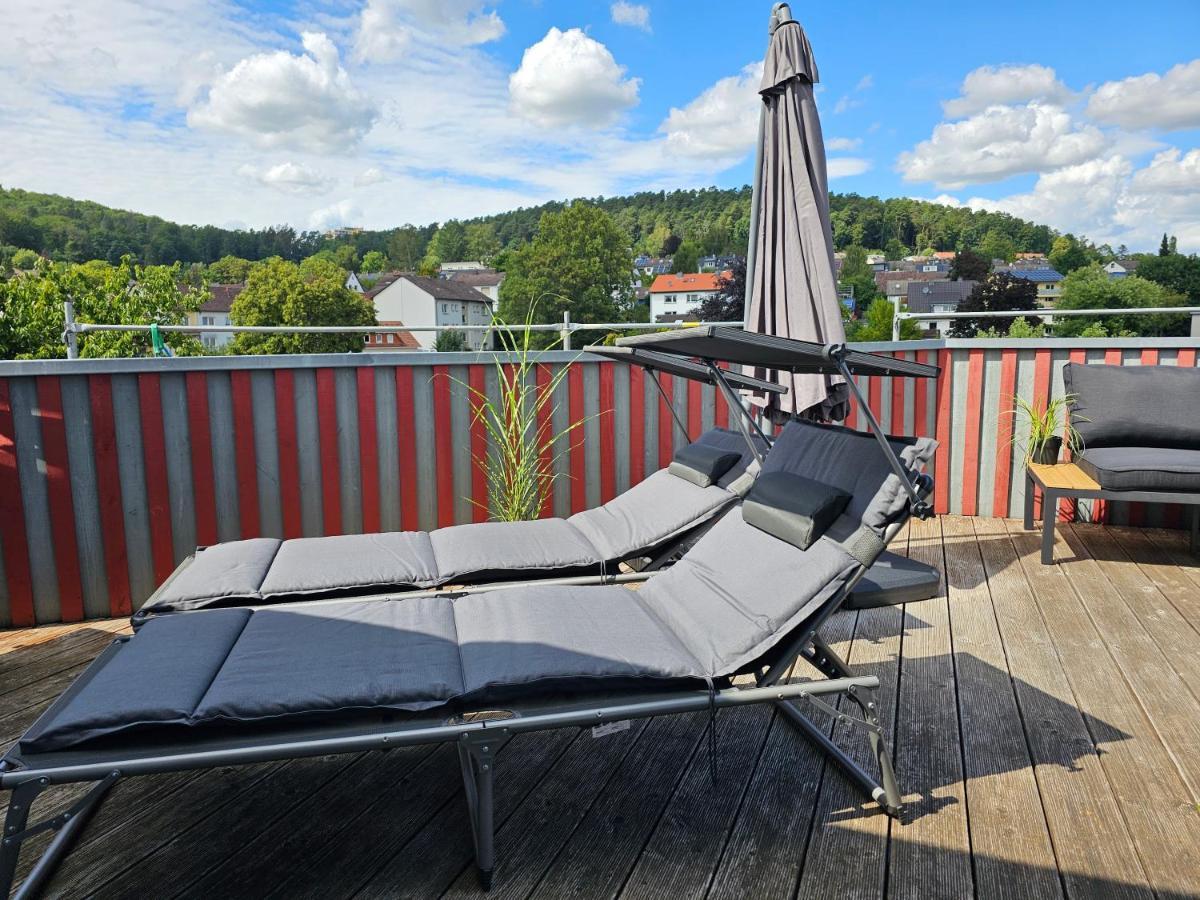 Ferienwohnung Tucan - Rooftop Terrace With View, Bbq, Ps4+Stream Marburg Exterior foto